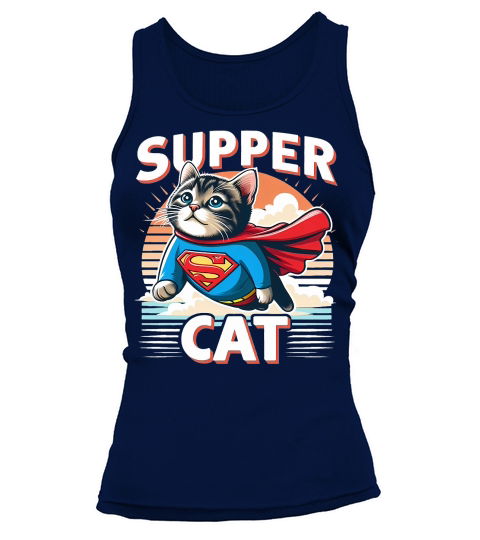 funny super cat (8) Tank top Woman