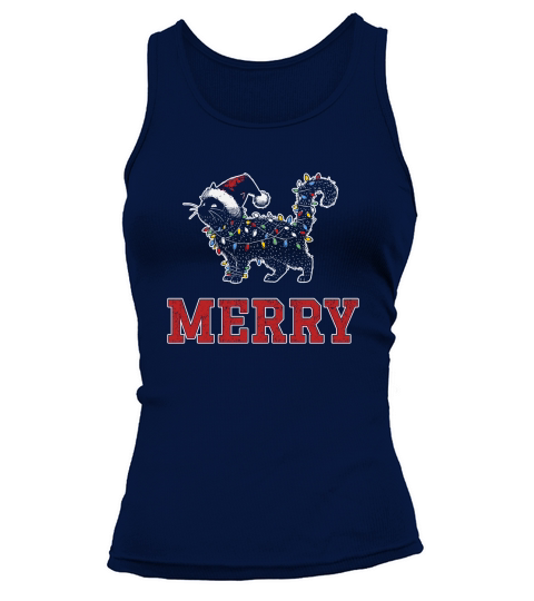 MERRY CAT WRAPPED BY CHRISTMAS LIGHTS D Color 4 Tank top Woman