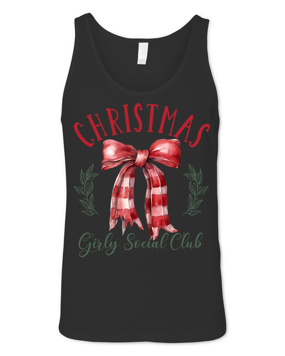 Christmas girly social club 8 Unisex Jersey Tank