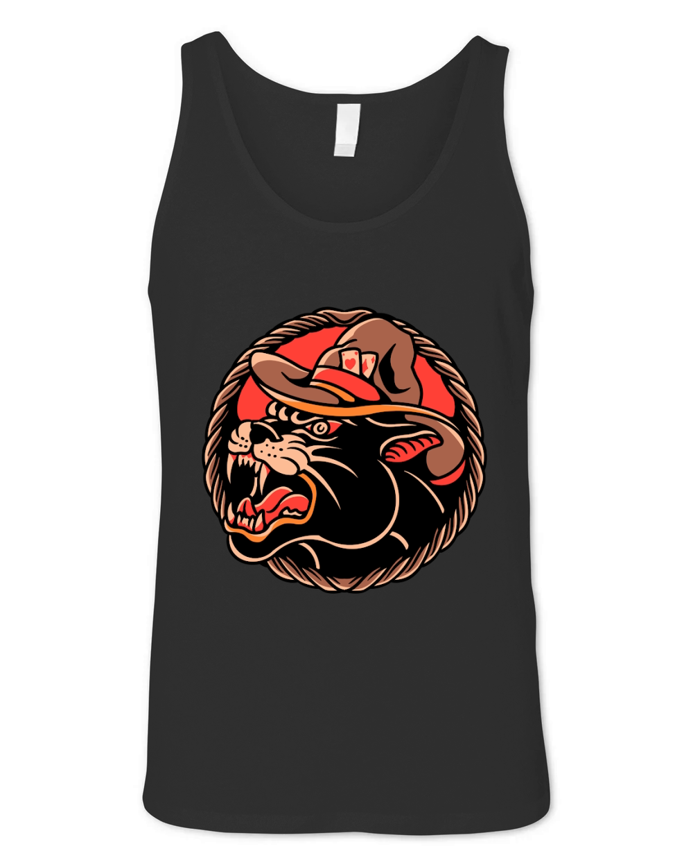 cowboy panther Unisex Jersey Tank