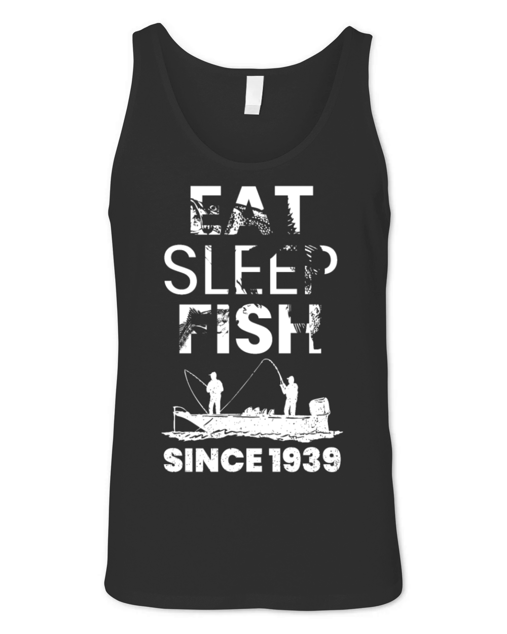 Eat Sleep Fish Since 1939 Fishing 80th Birthday Unisex Jersey Tank