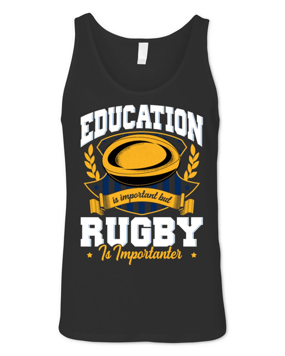 Education Is Important But Rugby Is Importanter Unisex Jersey Tank