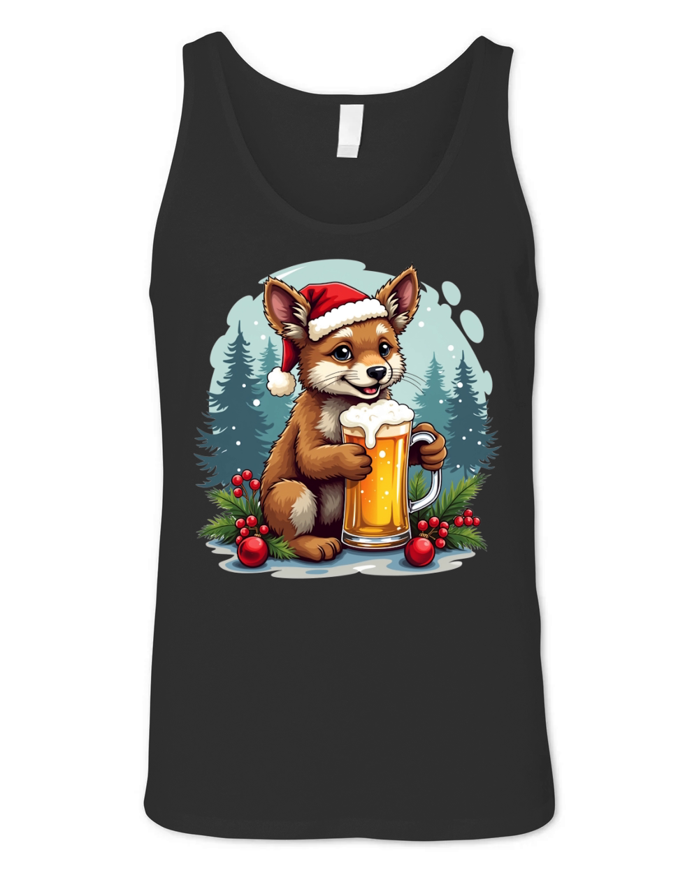 Funny Animal Beer Christmas Sublimation 6 08 Unisex Jersey Tank