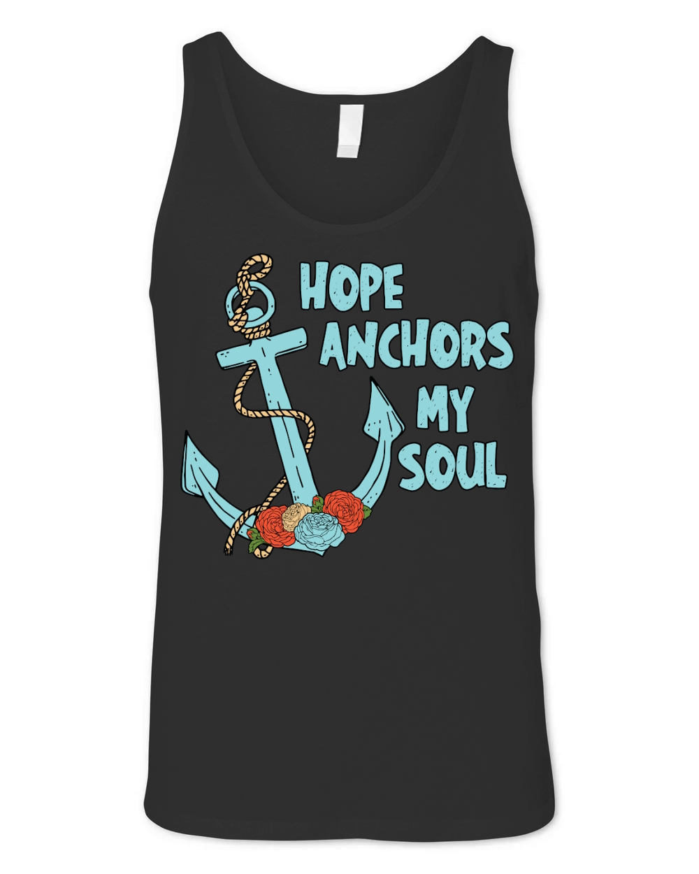 Hope Anchors My Soul Floral Unisex Jersey Tank