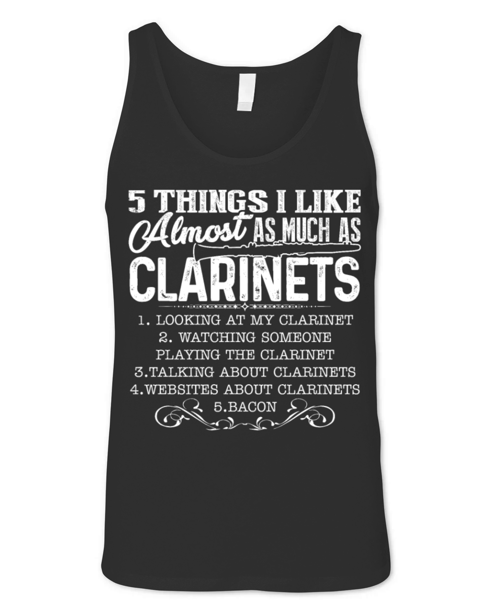 I Love Clarinets Shirt Unisex Jersey Tank