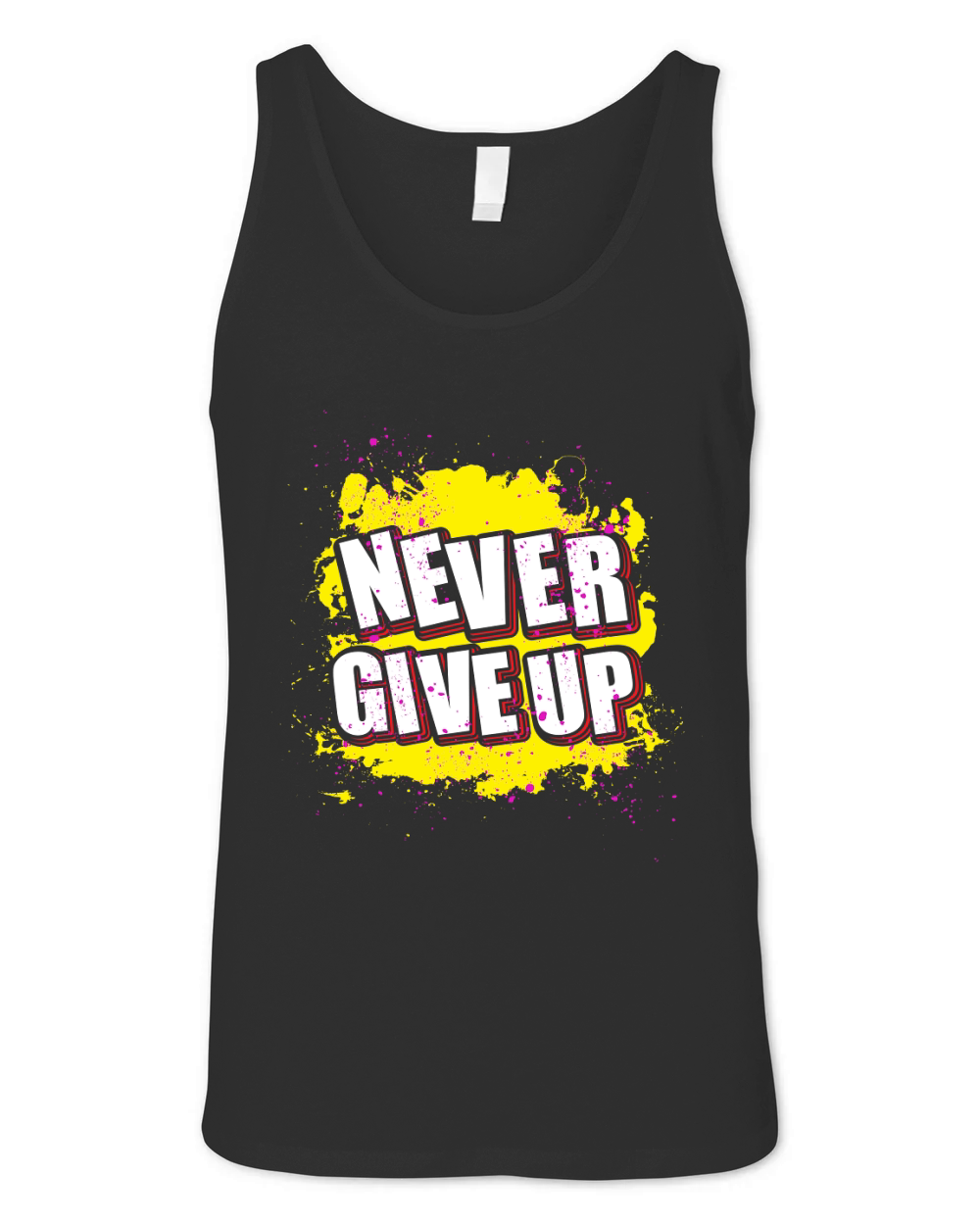 never give up 3 Unisex Jersey Tank