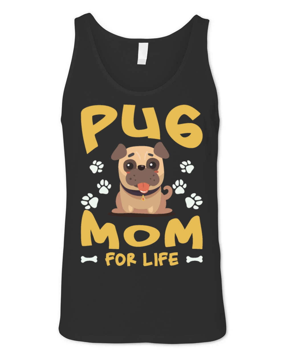 Pug Mom For Life Unisex Jersey Tank