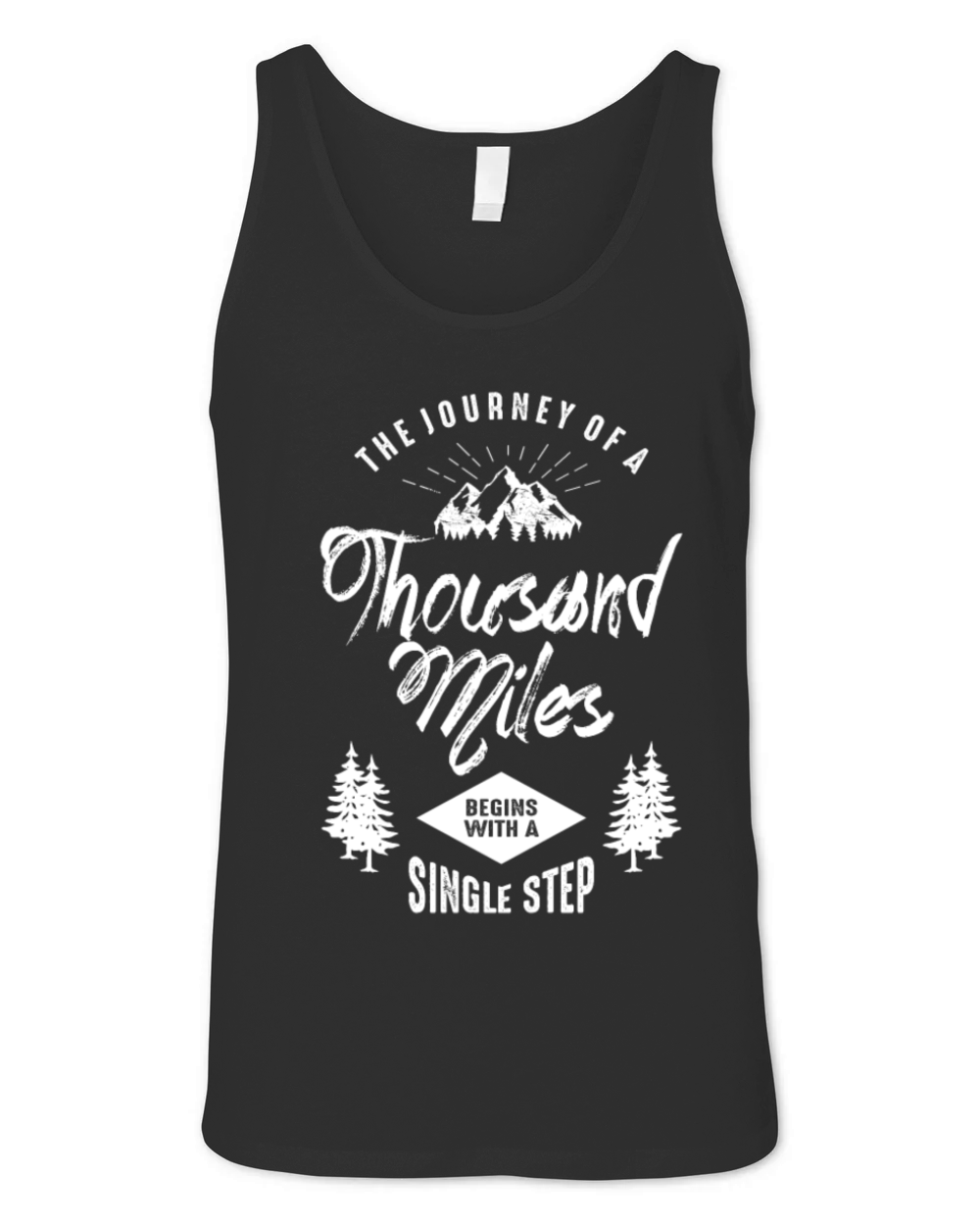 The Journey Of a Thousand Miles Begins Unisex Jersey Tank