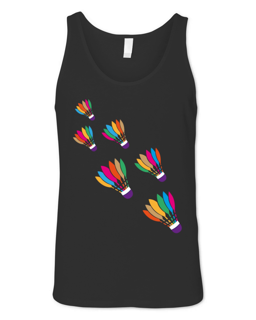 Watercolor Badminton Shuttlecock Racket Sport Unisex Jersey Tank