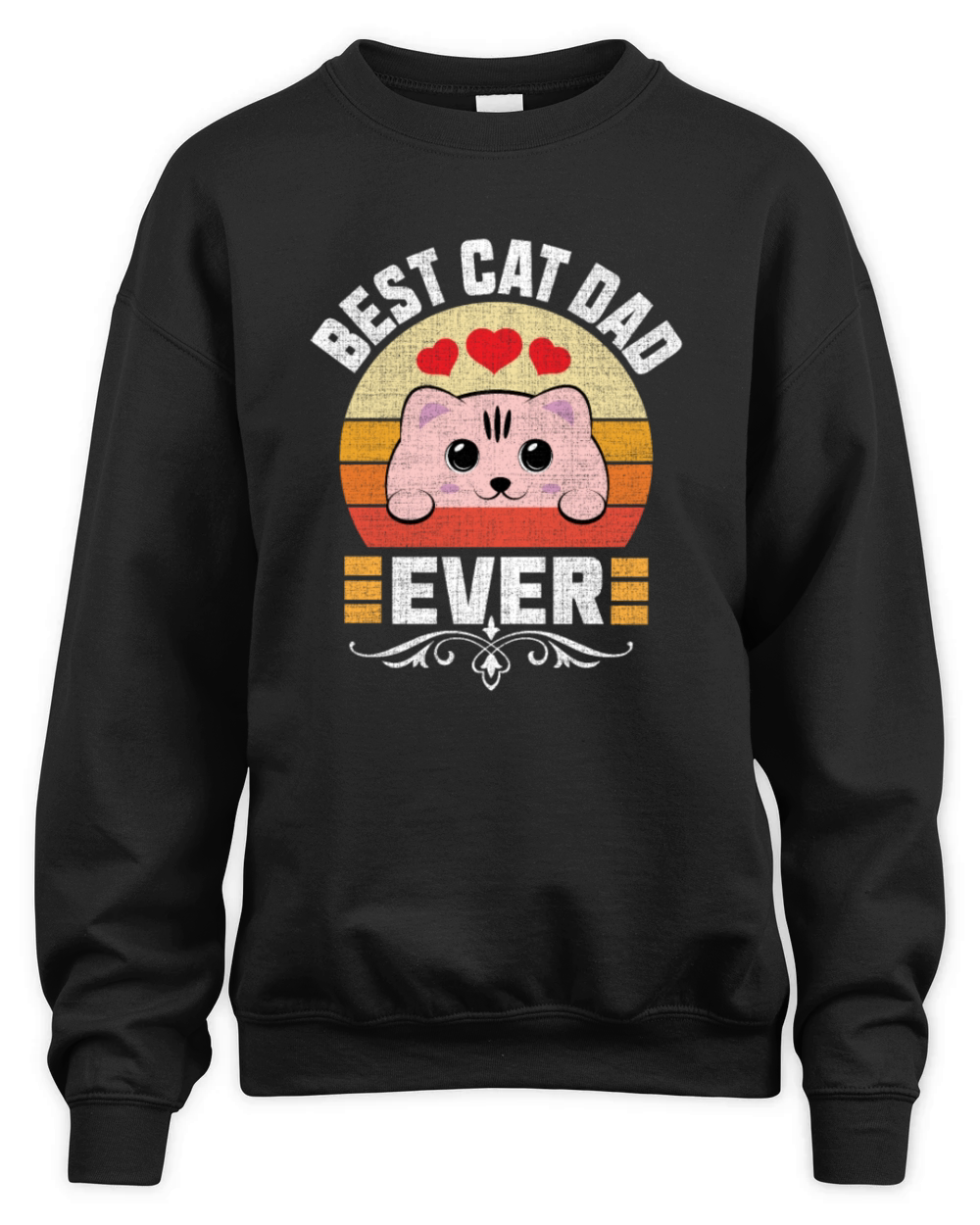 Best Cat Dad Ever Unisex Premium Crewneck Sweatshirt