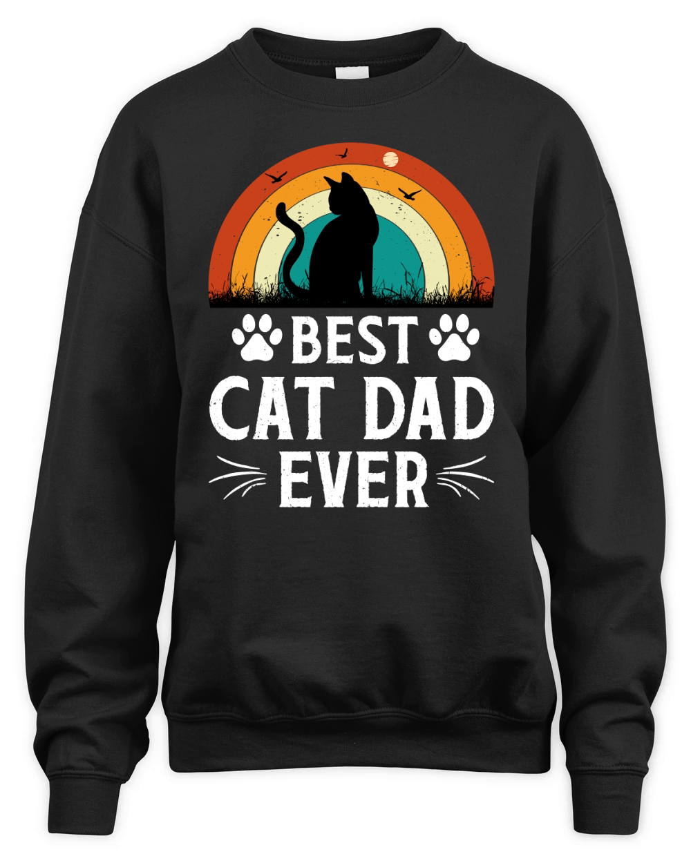 Best Cat Dad Ever Unisex Premium Crewneck Sweatshirt