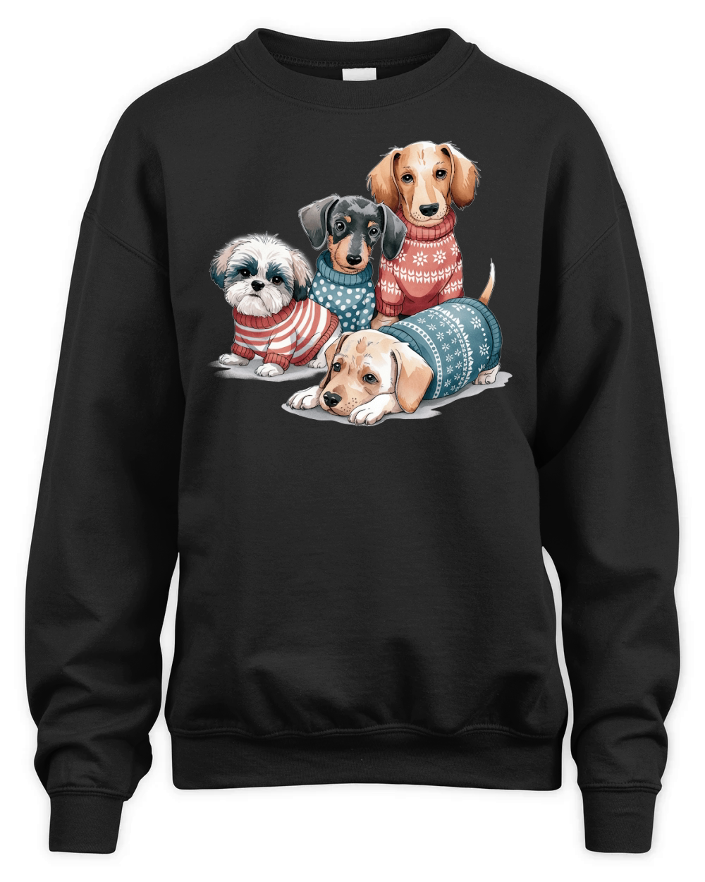Dog Watercolor Bundle Unisex Premium Crewneck Sweatshirt