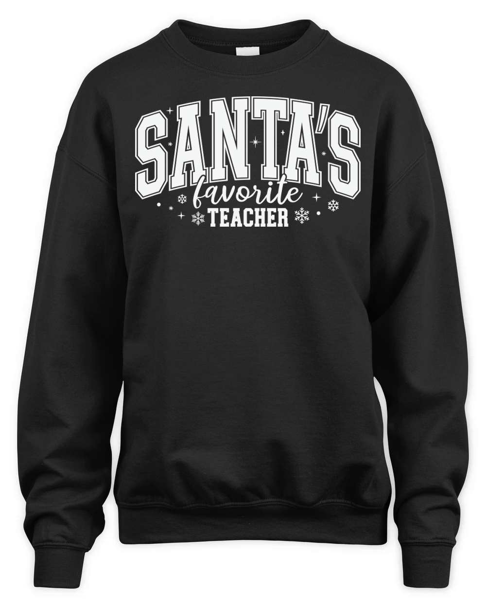 SantasFavoriteTeacherWhite Unisex Premium Crewneck Sweatshirt