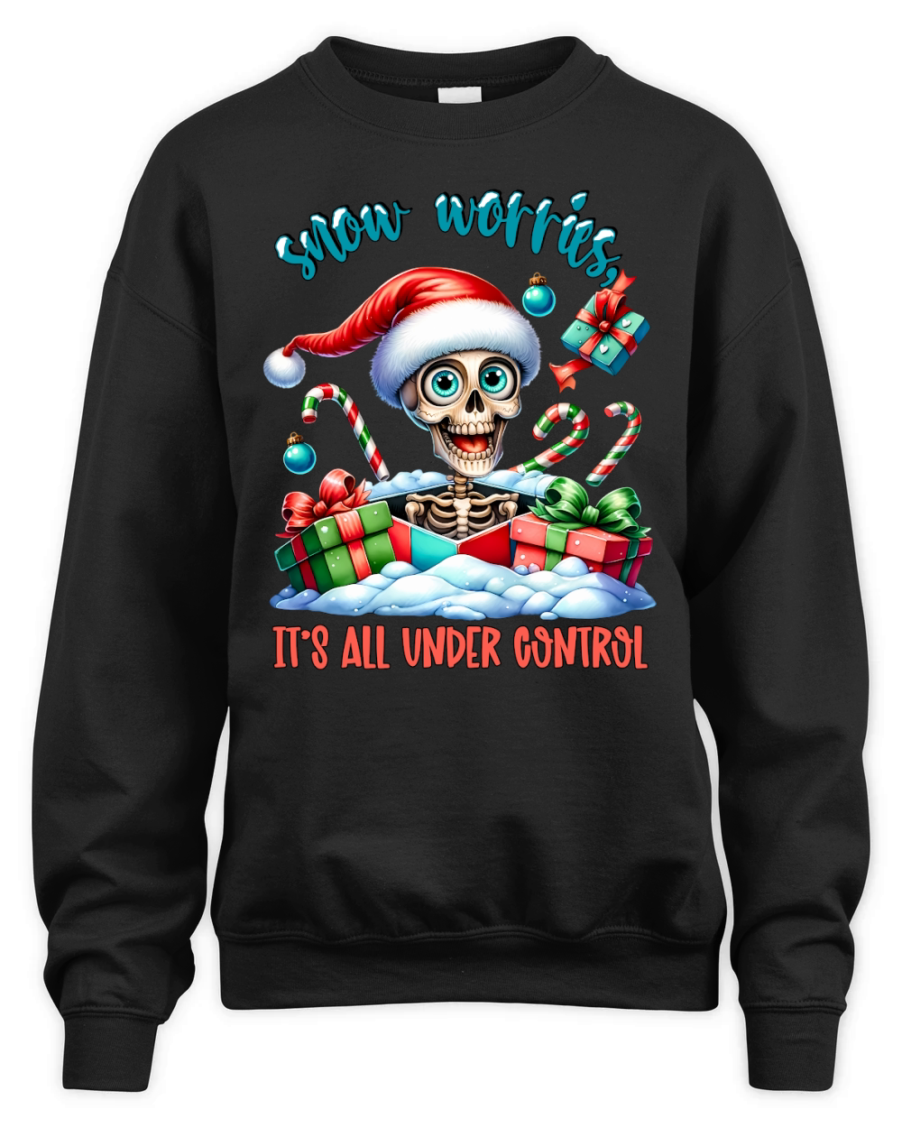 Snow worries its all under control Unisex Premium Crewneck Sweatshirt