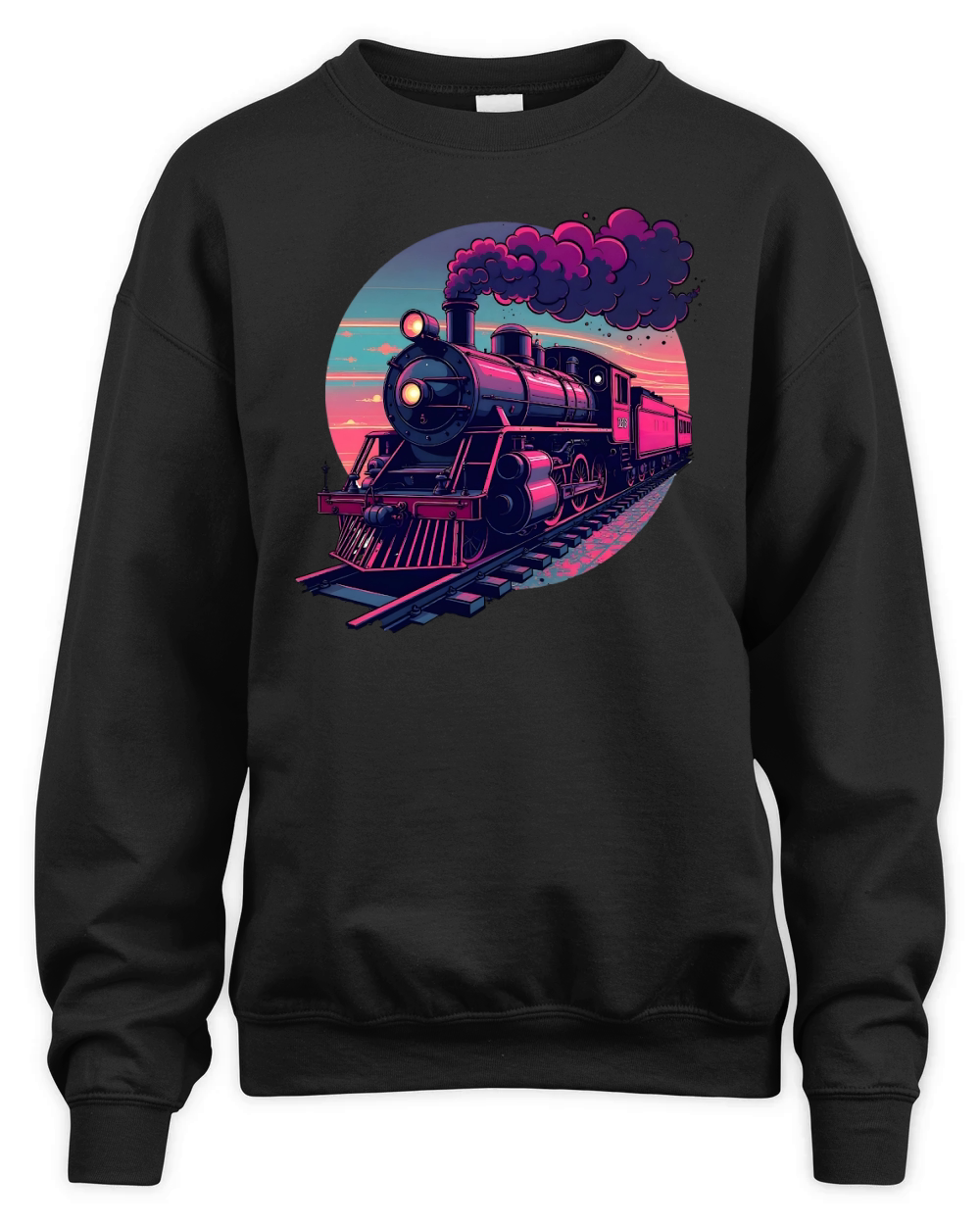 Vintage Steam Train 1 Unisex Premium Crewneck Sweatshirt
