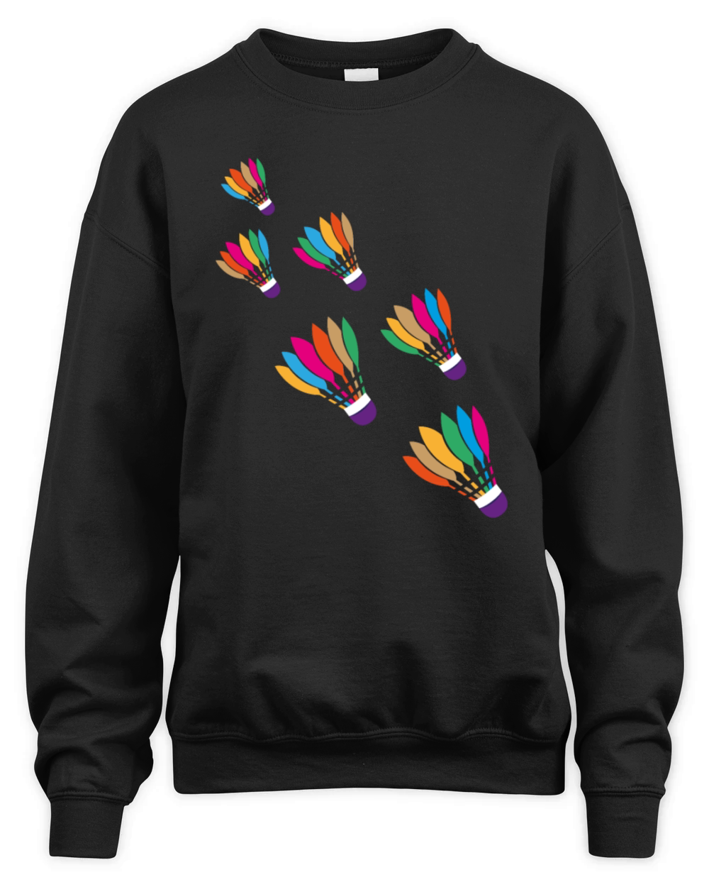 Watercolor Badminton Shuttlecock Racket Sport Unisex Premium Crewneck Sweatshirt