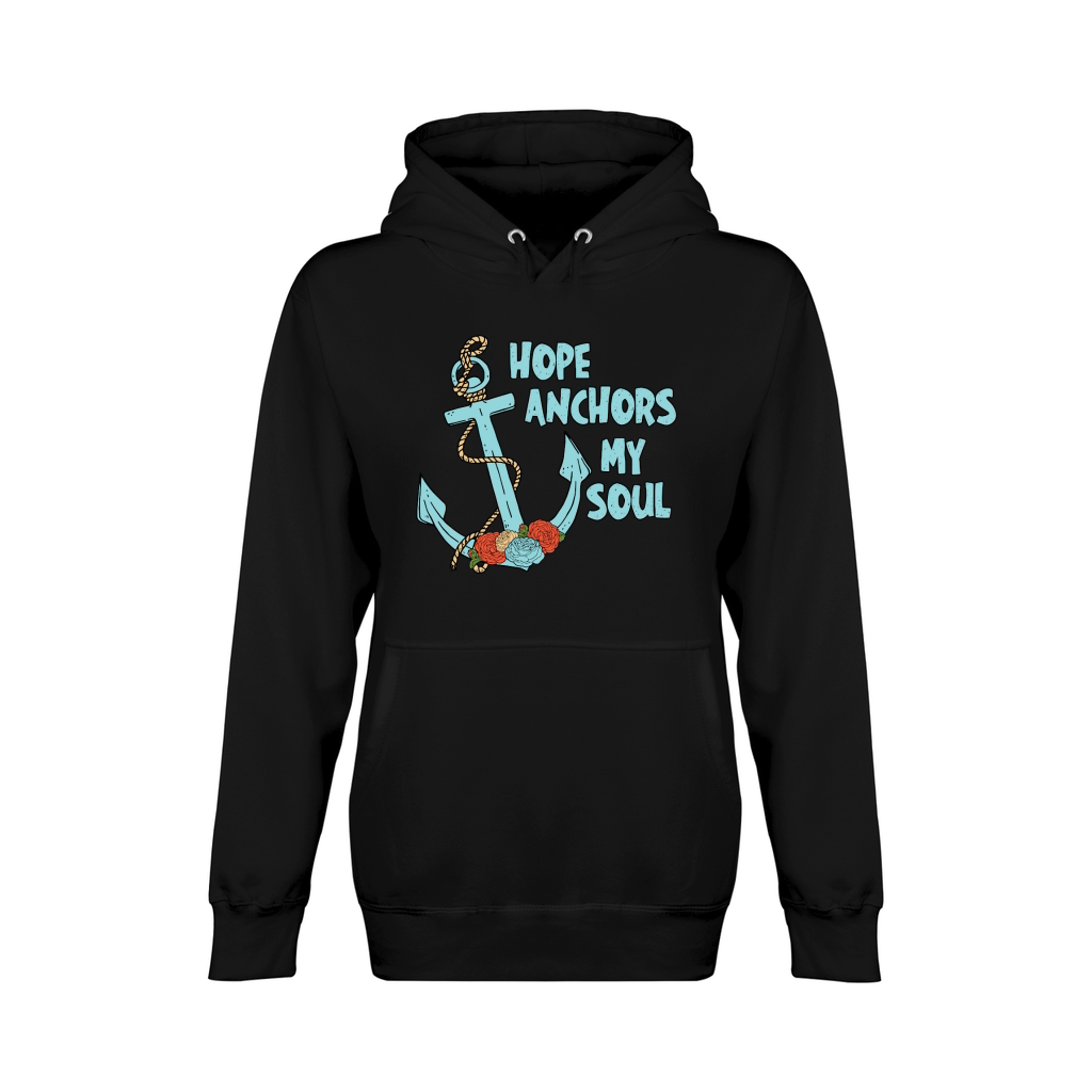 Hope Anchors My Soul Floral Unisex Premium Pullover Hoodie