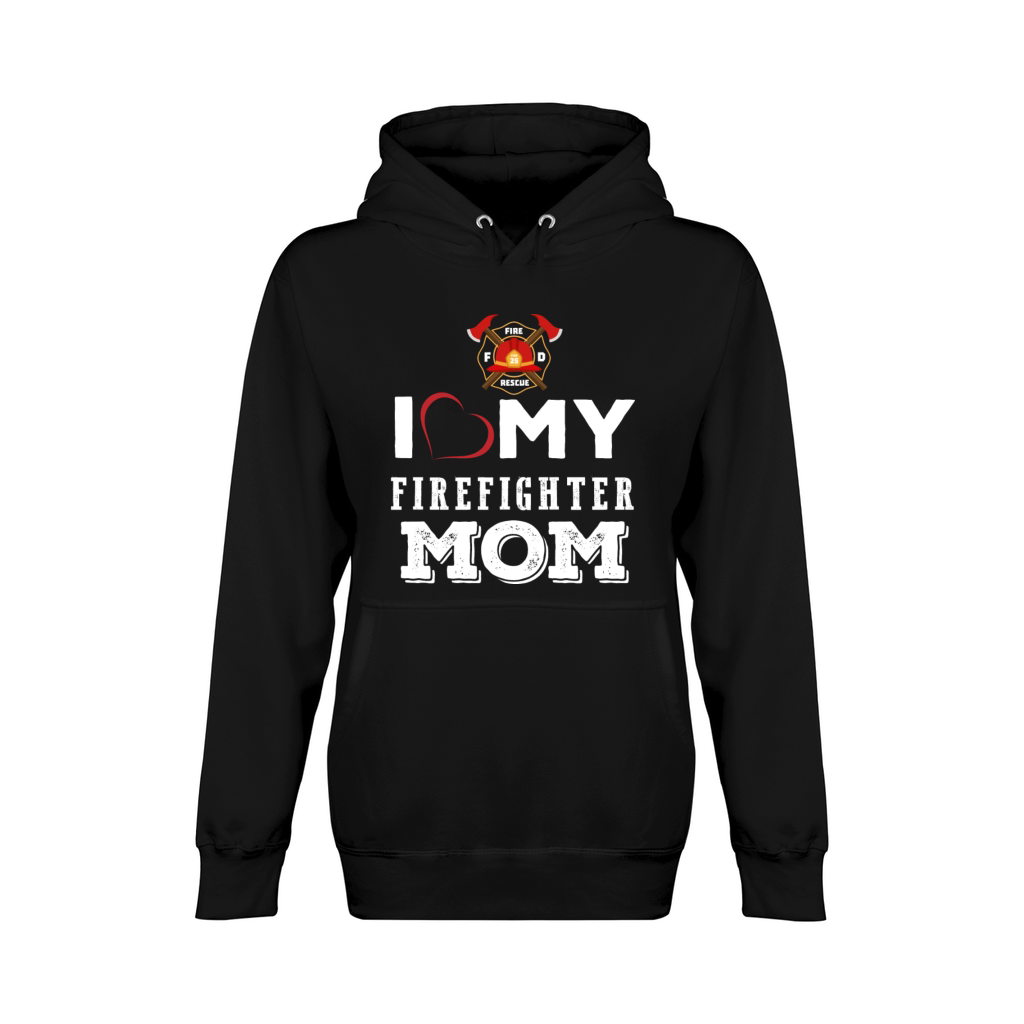 I Love My Firefighter Mom Unisex Premium Pullover Hoodie