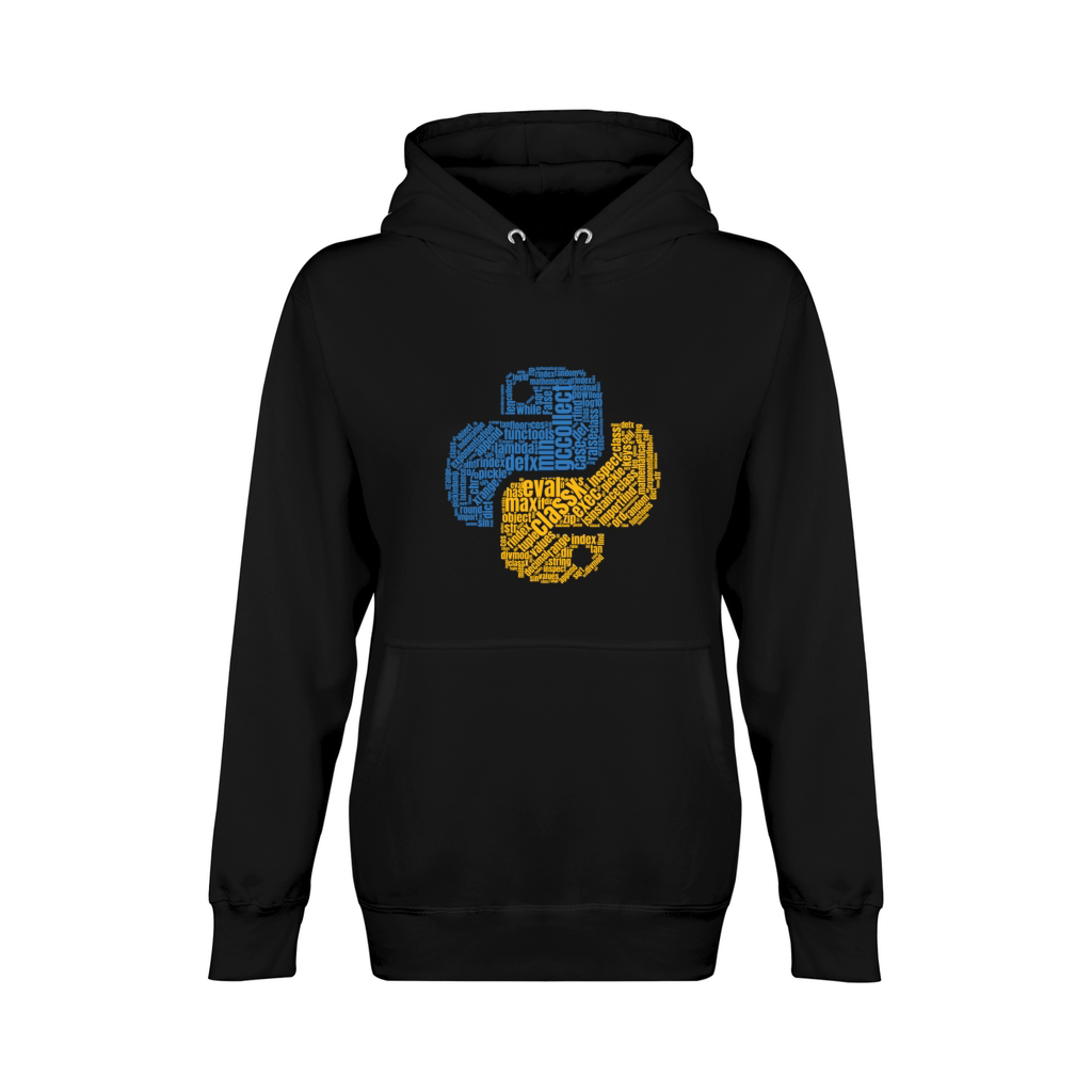 Python Logo WordCloud Shirt for Programmers Unisex Premium Pullover Hoodie