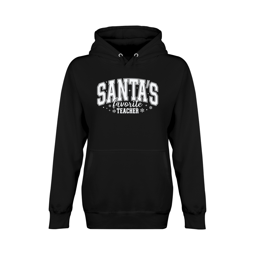 SantasFavoriteTeacherWhite Unisex Premium Pullover Hoodie