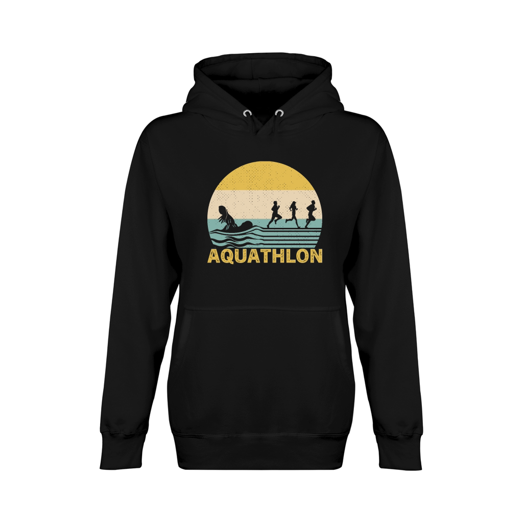 Sunset Aquathlon Vintage Retro Unisex Premium Pullover Hoodie