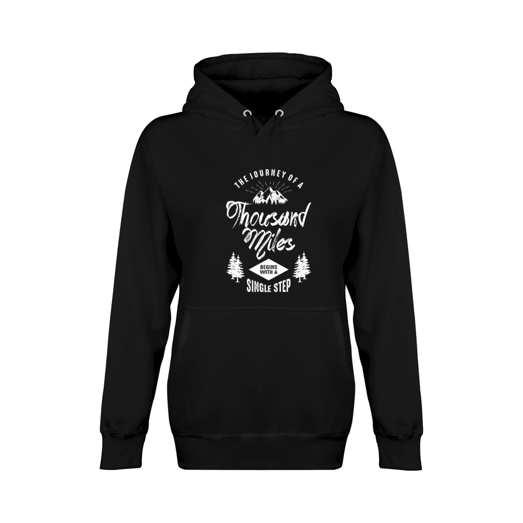 The Journey Of a Thousand Miles Begins Unisex Premium Pullover Hoodie