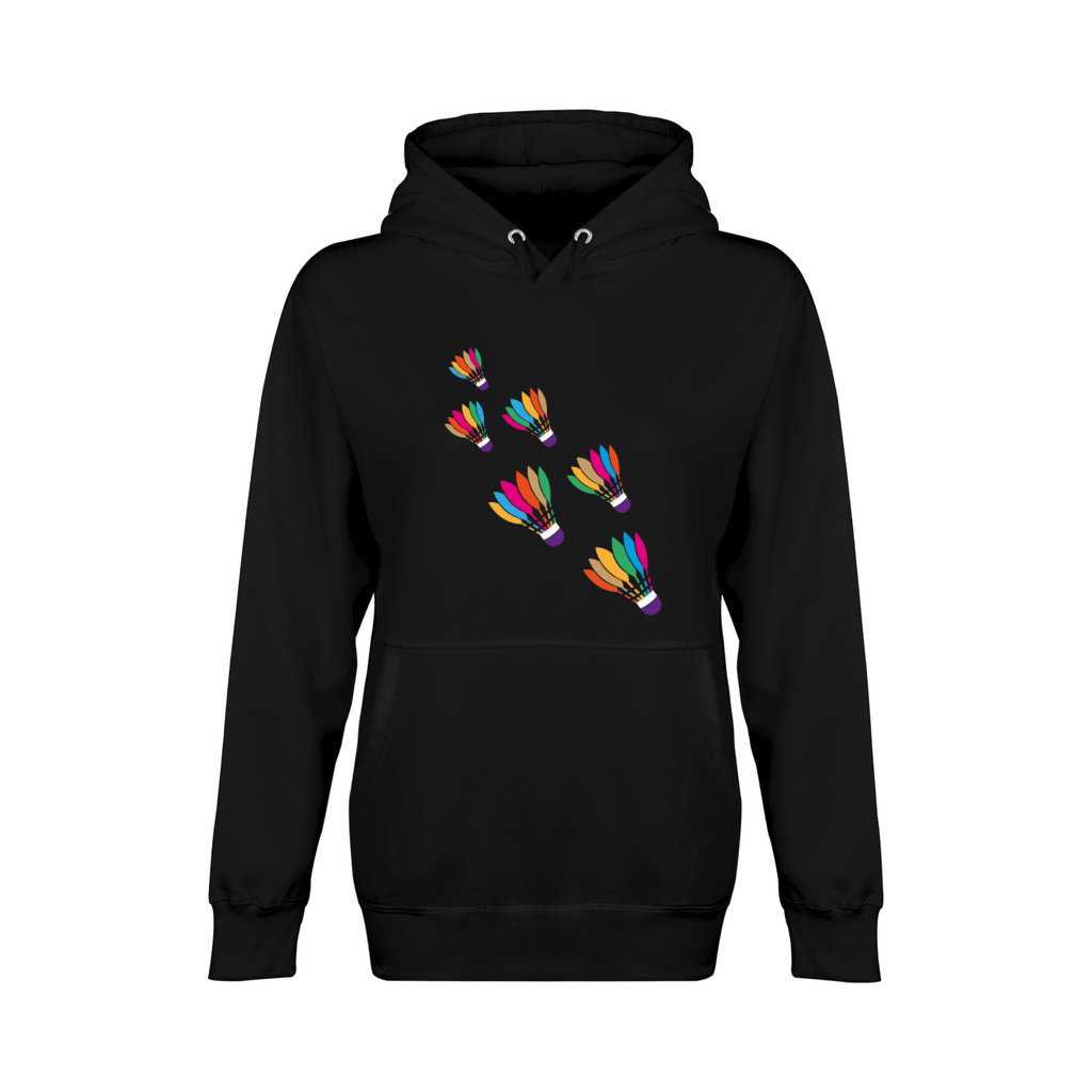 Watercolor Badminton Shuttlecock Racket Sport Unisex Premium Pullover Hoodie