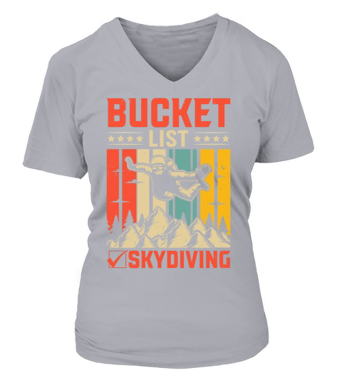 Bucket list skydiving 07 V-neck T-Shirt Woman