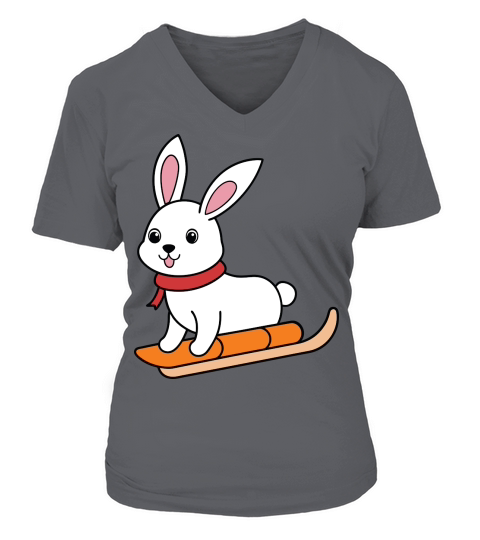 Christmas Rabbit 15 V-neck T-Shirt Woman