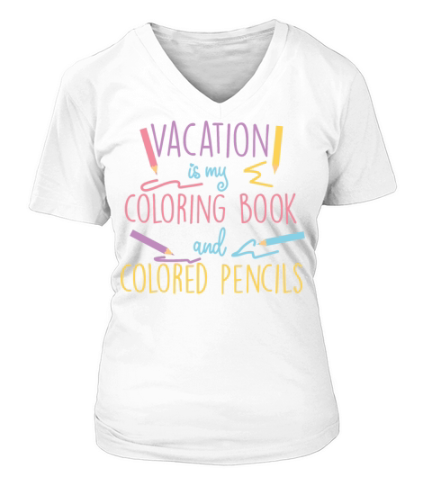 Coloring crayons holiday V-neck T-Shirt Woman