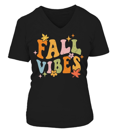 FALL VIBES V-neck T-Shirt Woman