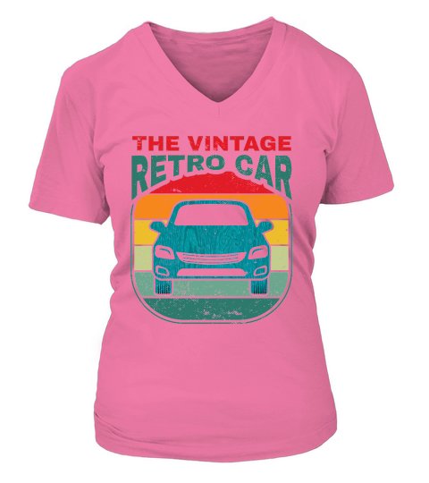 The Vintage Retro Car V-neck T-Shirt Woman