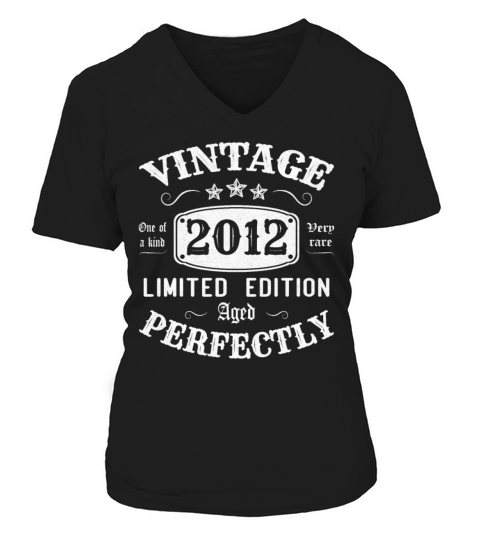 Vintage 2012 Limited Edition Aged Perfectly V-neck T-Shirt Woman