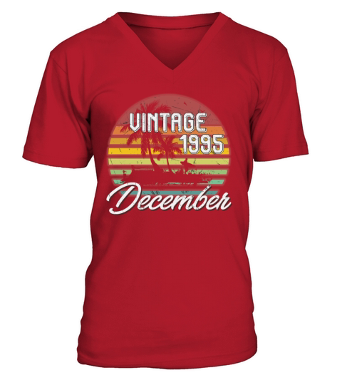 23th Birthday Gifts Retro Vintage December 1995 V-Neck T-shirt