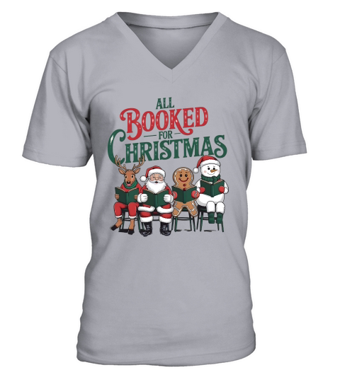 All booked for christmas 1 V-Neck T-shirt