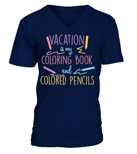 Coloring crayons holiday V-Neck T-shirt