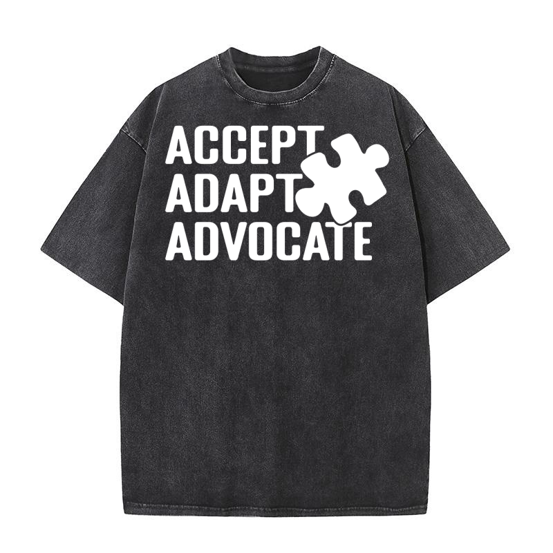 Accept adapt advocate Washed T-Shirt