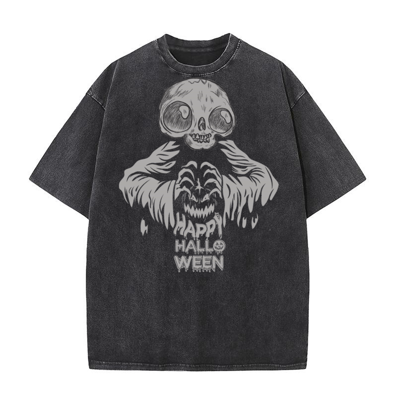 Best Halloween Graphic Washed T-Shirt