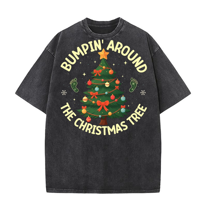 Bumpin  Around The Christmas Tree Washed T-Shirt
