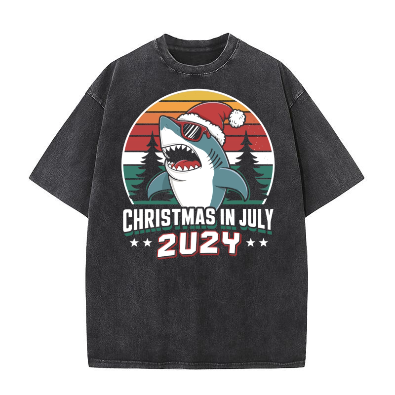 Christmas In July 2024 3 08 Washed T-Shirt
