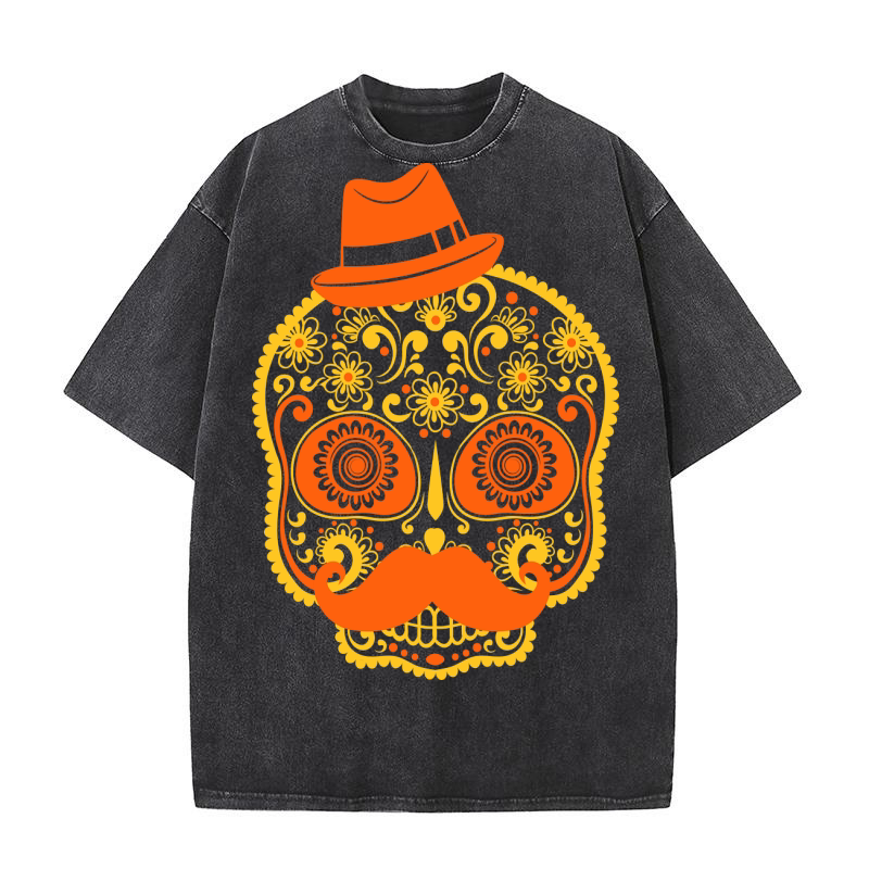 Crazy Skull Day Of The Washed T-Shirt