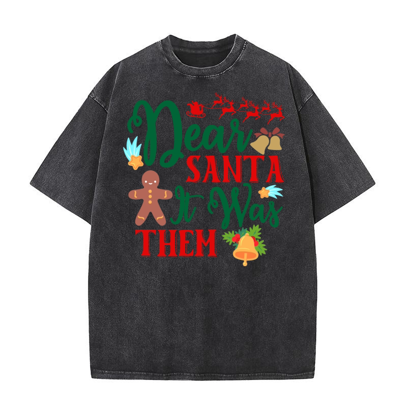 Dear Santa It Was Them Washed T-Shirt