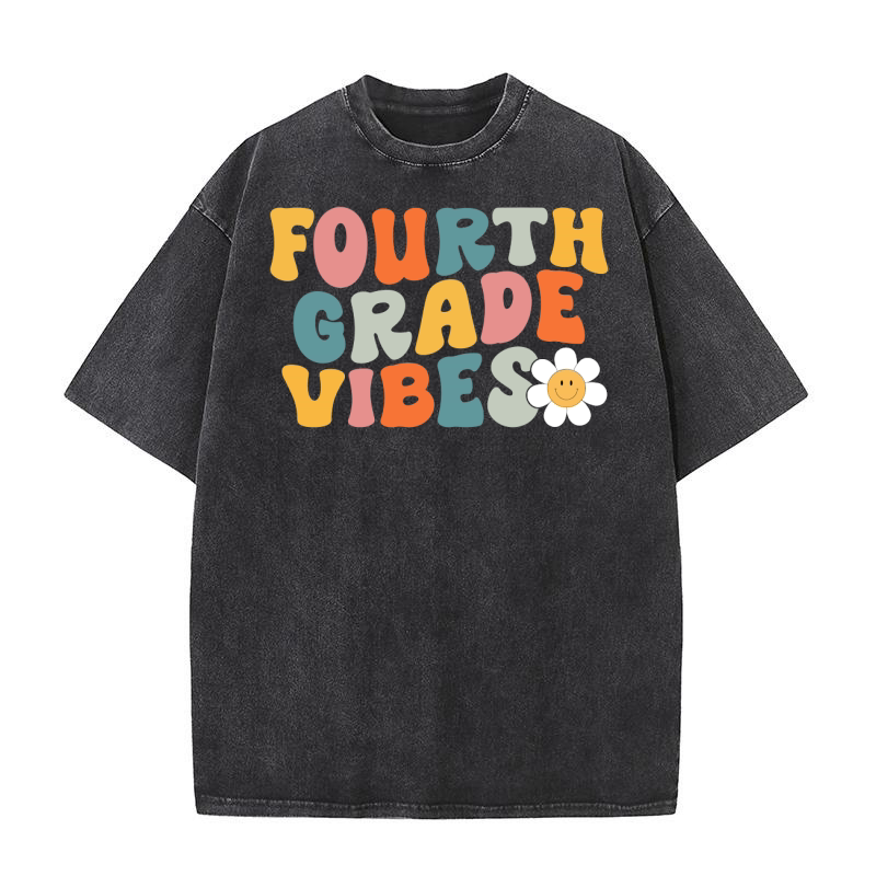 Fourth Grade Vibes 9 Washed T-Shirt