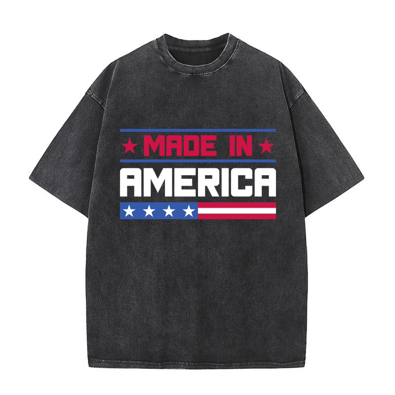 Made in america usa flag Washed T-Shirt