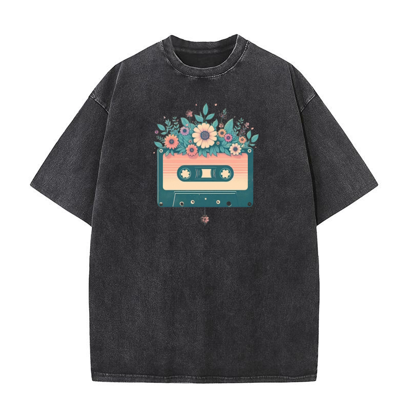 Radio and flowers 02 Washed T-Shirt