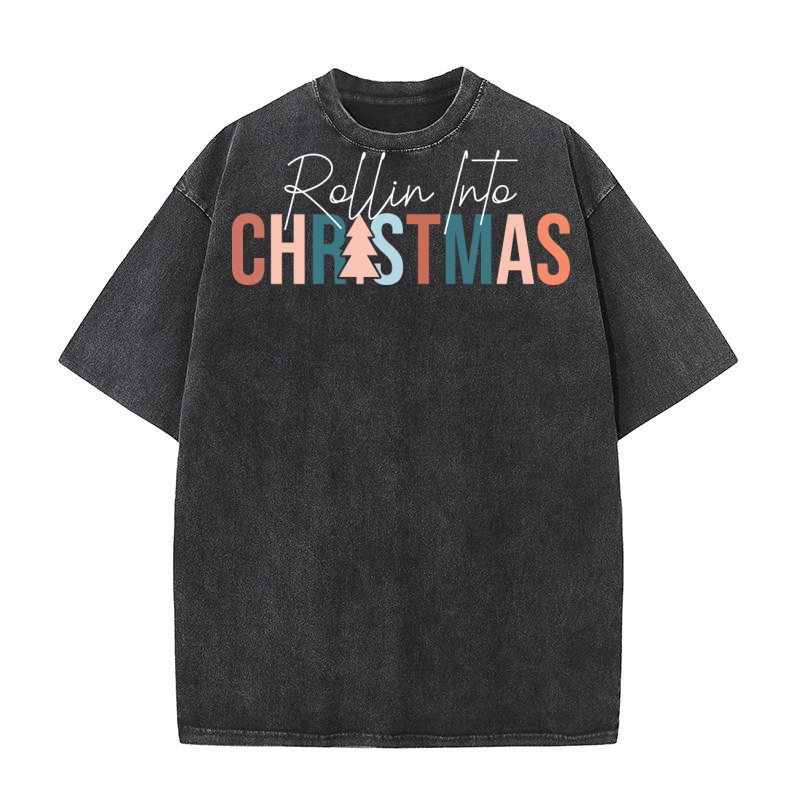 Rollin Into Christmas Washed T-Shirt