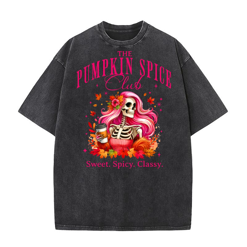 The Pumpkin Spice Club Sweet Spicy Classy Washed T-Shirt