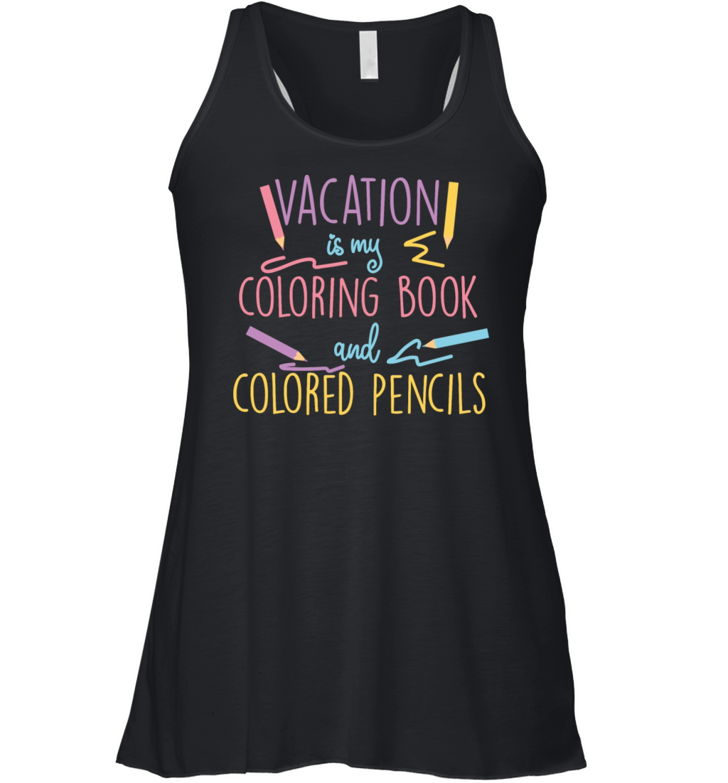 Coloring crayons holiday Women's Flowy Tank Top