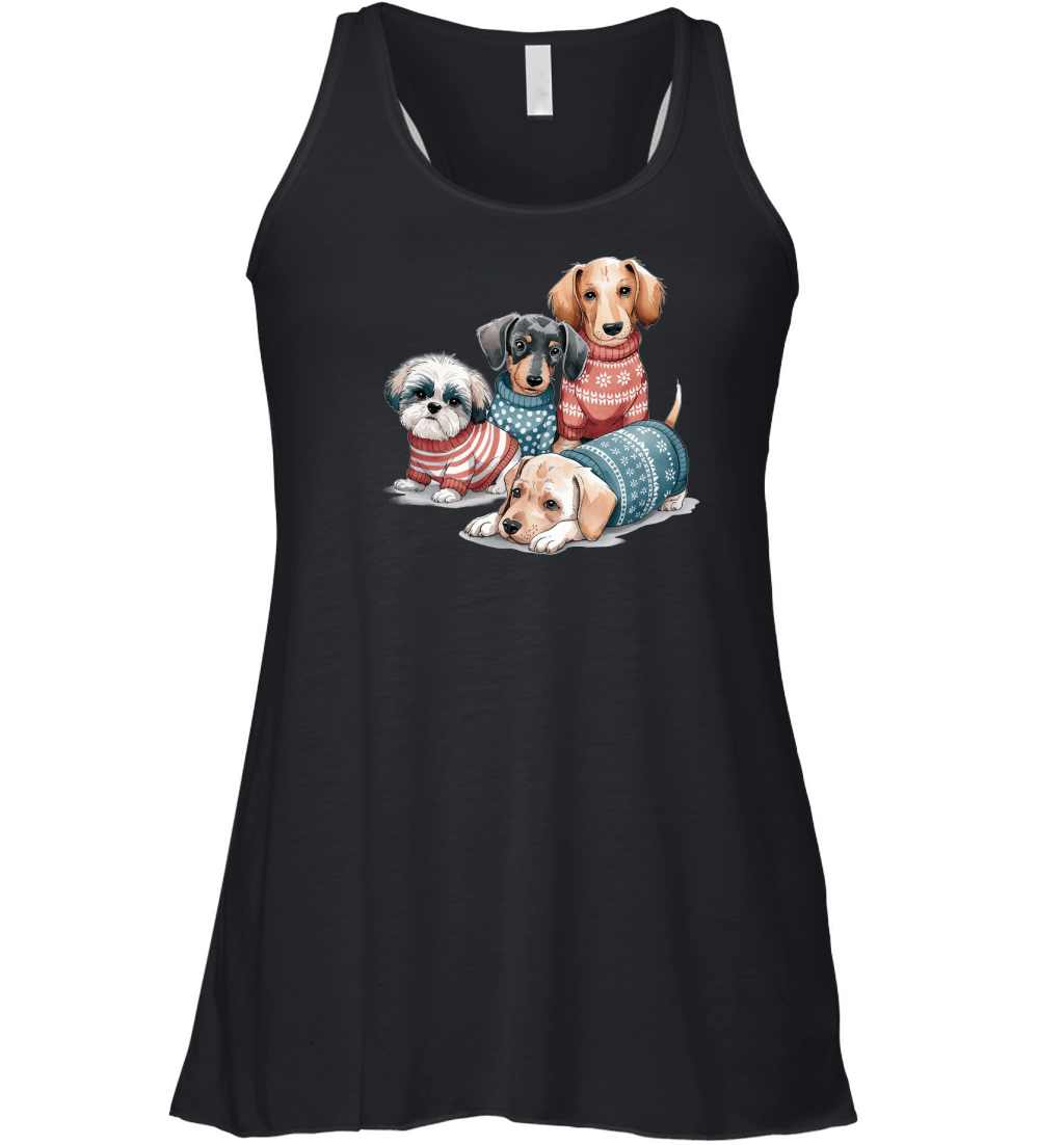 Dog Watercolor Bundle Women's Flowy Tank Top