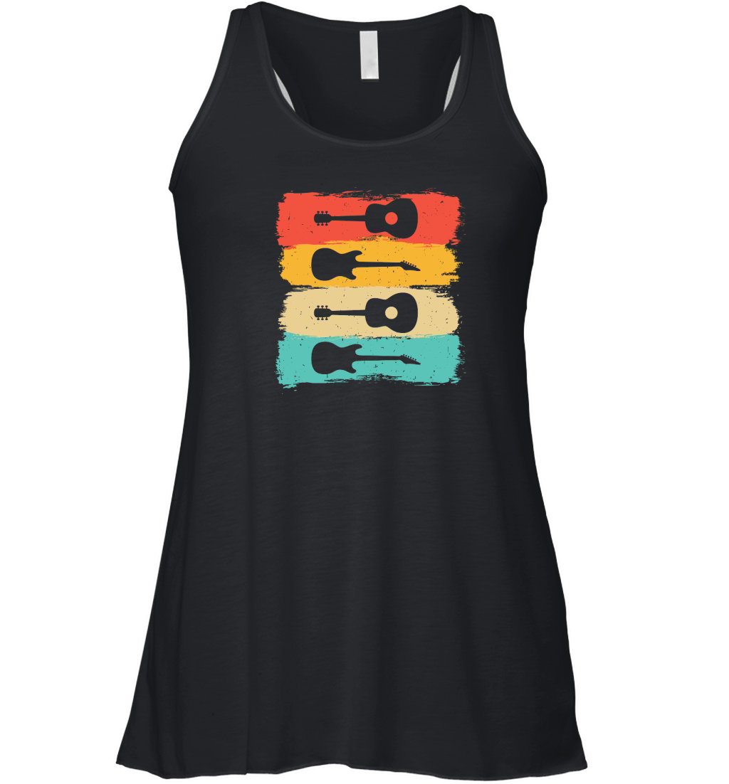 Music Design Vintage Musician Women's Flowy Tank Top